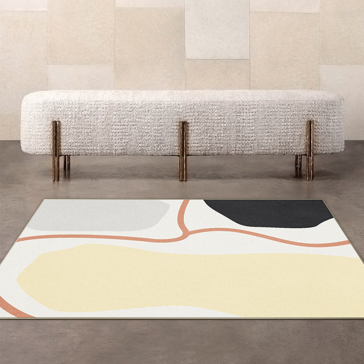 BowLift | Southwest Living Room Rug Multicolored Color Block Rug Polypropylene Non-Slip Stain Resistant Rug