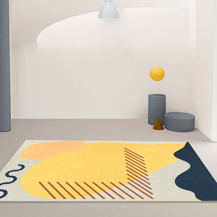 BowLift | Creative decorative carpet Multicolored abstract print carpet Polypropylene non-slip backing pet-friendly carpet