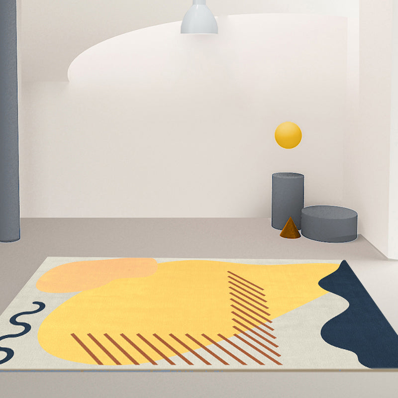 BowLift | Creative decorative carpet Multicolored abstract print carpet Polypropylene non-slip backing pet-friendly carpet