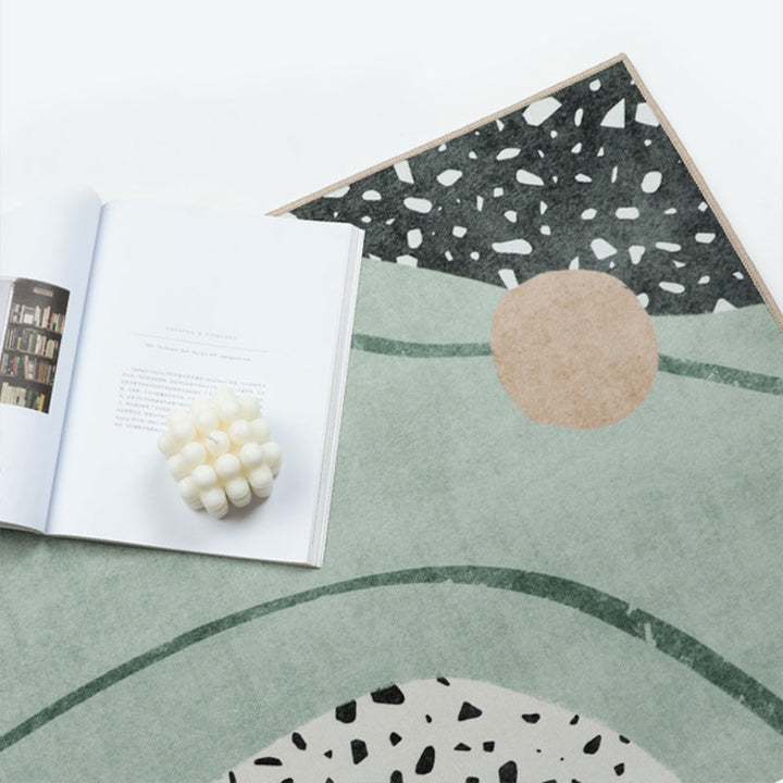BowLift | Western Home Rug Multicolored Abstract Pattern Rug Synthetic Non-Slip Washable Rug