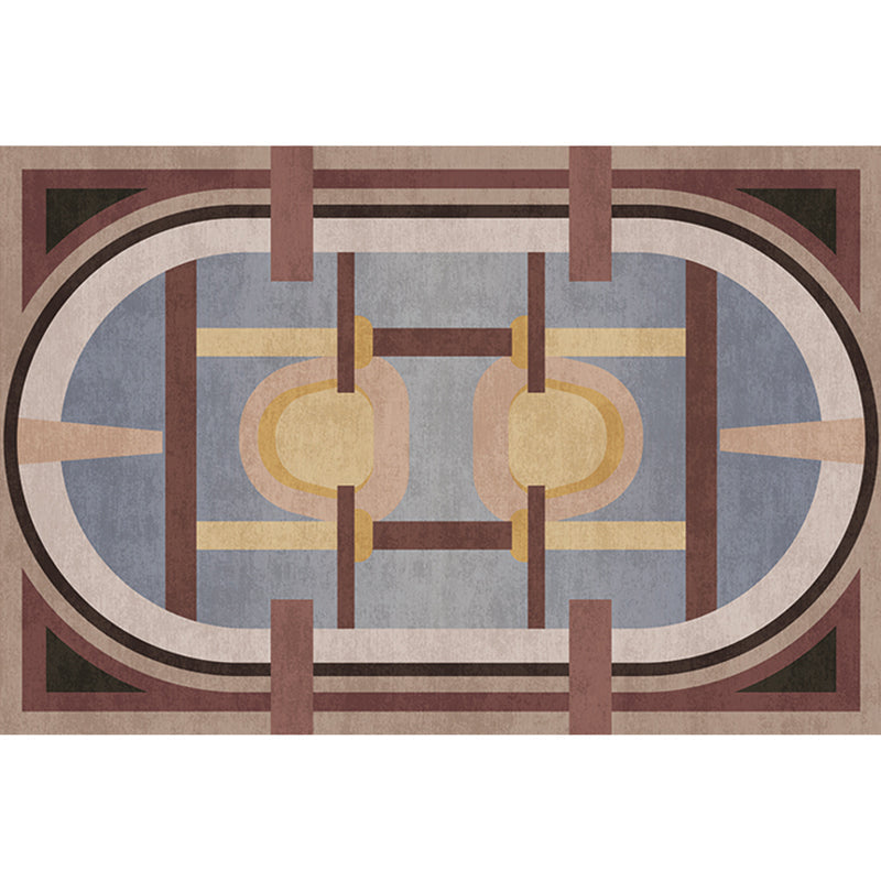 BowLift | Morandi color geometric rug synthetic western rug non-slip backing machine washable rug for the living room