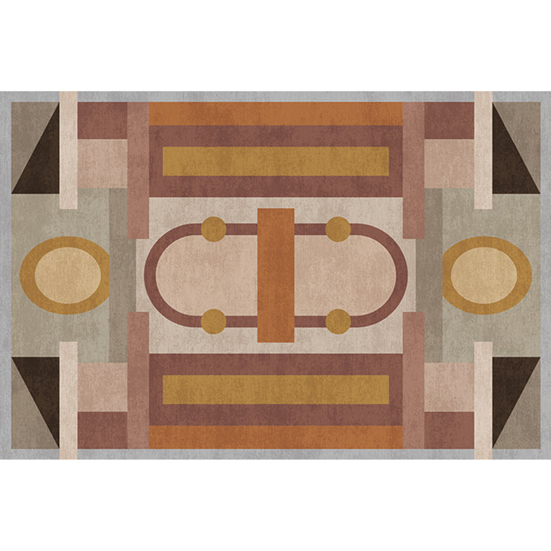 BowLift | Morandi color geometric rug synthetic western rug non-slip backing machine washable rug for the living room