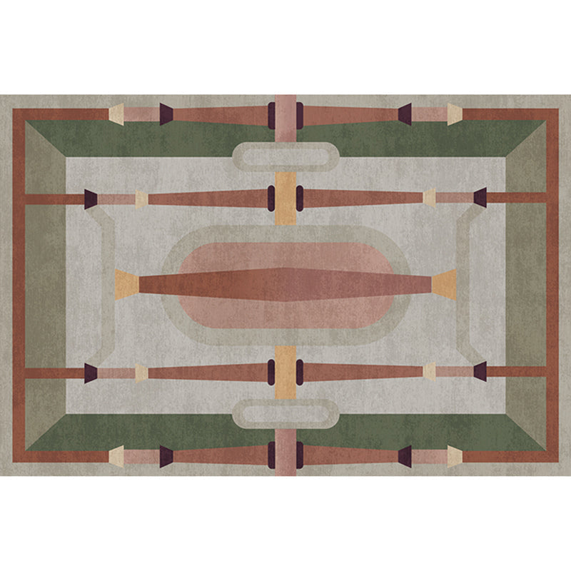 BowLift | Morandi color geometric rug synthetic western rug non-slip backing machine washable rug for the living room