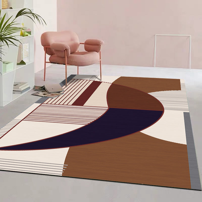 BowLift | Morandi color new carpet polyester geometric pattern indoor carpet non-slip pet-friendly washable rug for the living room