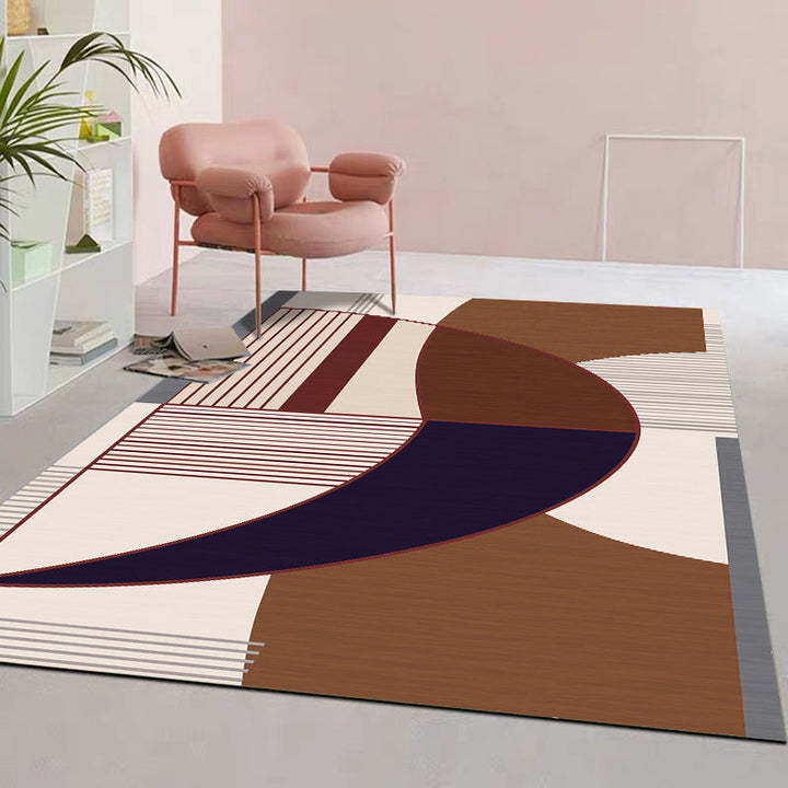 BowLift | Morandi color new carpet polyester geometric pattern indoor carpet non-slip pet-friendly washable rug for the living room