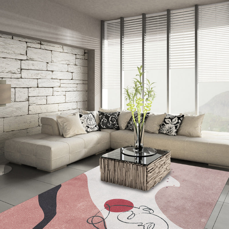 BowLift | Morandi color new carpet polyester geometric pattern indoor carpet non-slip pet-friendly washable rug for the living room