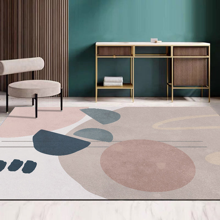 BowLift | Morandi color new carpet polyester geometric pattern indoor carpet non-slip pet-friendly washable rug for the living room