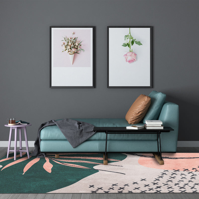 BowLift | Morandi color new carpet polyester geometric pattern indoor carpet non-slip pet-friendly washable rug for the living room