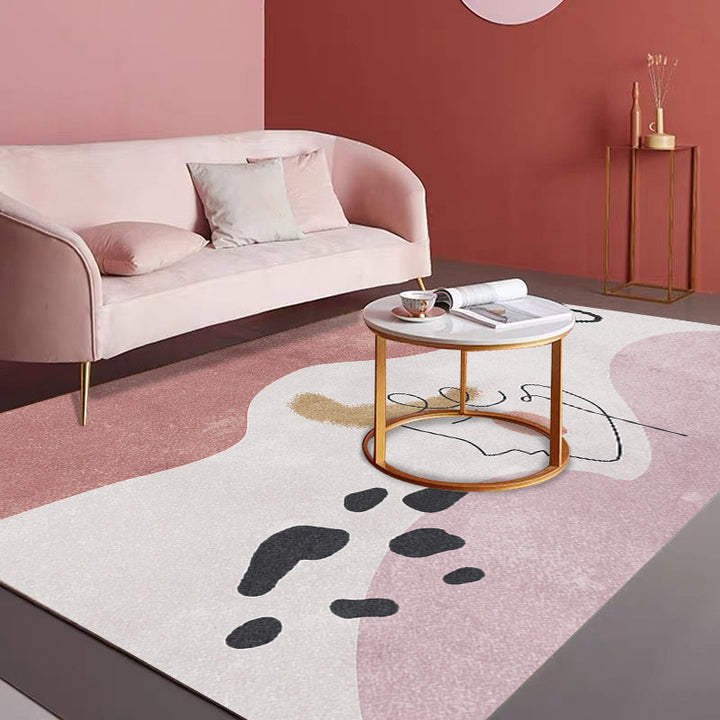 BowLift | Morandi color new carpet polyester geometric pattern indoor carpet non-slip pet-friendly washable rug for the living room