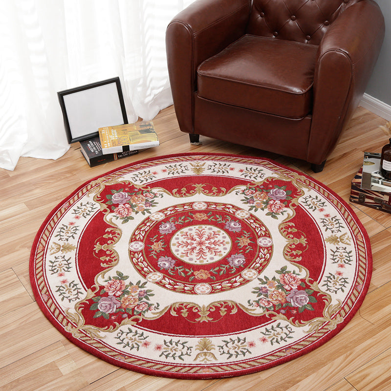 BowLift | Vintage Multicolor Flower Rug Synthetic Americana Rug Non-Slip Pet-Friendly Rug for Room