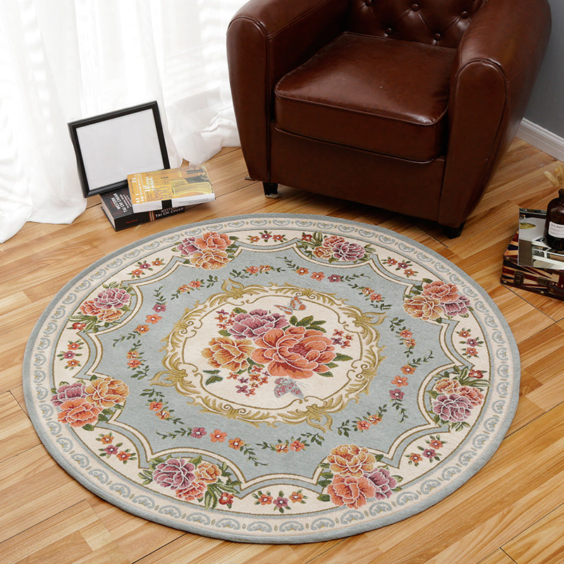 BowLift | Vintage Multicolor Flower Rug Synthetic Americana Rug Non-Slip Pet-Friendly Rug for Room
