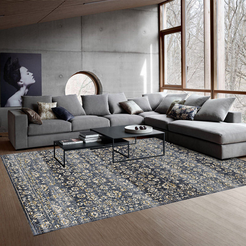 BowLift | Country Living Room Rug Multicolored Geometric Rug Polypropylene Non-Slip Back Machine Washable Rug