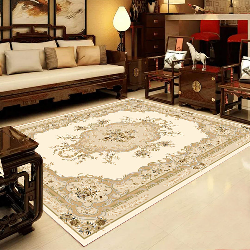 BowLift | Retro Multicolored Western Rug Synthetic Flower Design Area Rug Non-Slip Washable Rug for Living Room