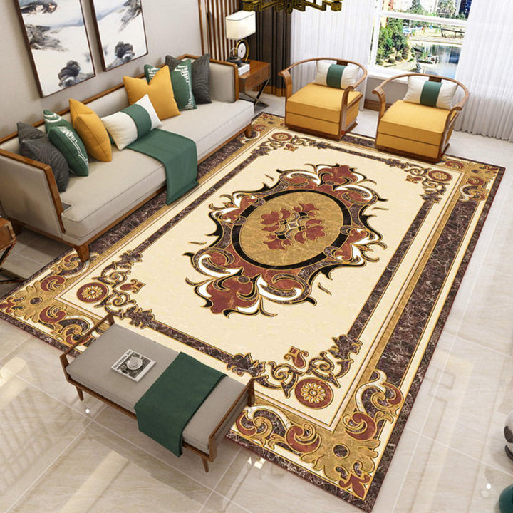 BowLift | Luxury Southwest Rug Multicolored Floral Print Rug Pet-Friendly Easy to Care Washable Rug for the Living Room