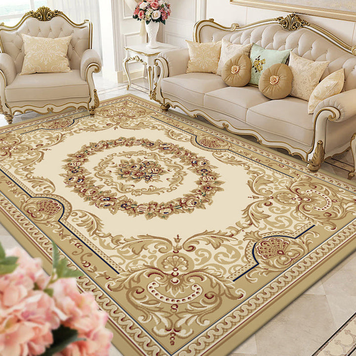 BowLift | Multicolored Living Room Carpet Olden Floral Pattern Carpet Polyester Easy Care Machine Washable Indoor Carpet