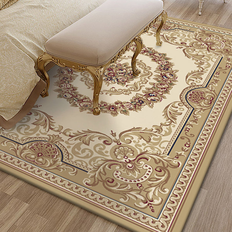 BowLift | Multicolored Living Room Carpet Olden Floral Pattern Carpet Polyester Easy Care Machine Washable Indoor Carpet