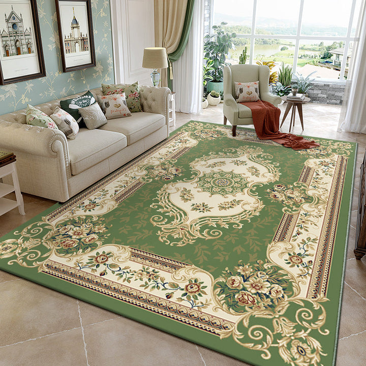 BowLift | Multicolored Living Room Carpet Olden Floral Pattern Carpet Polyester Easy Care Machine Washable Indoor Carpet