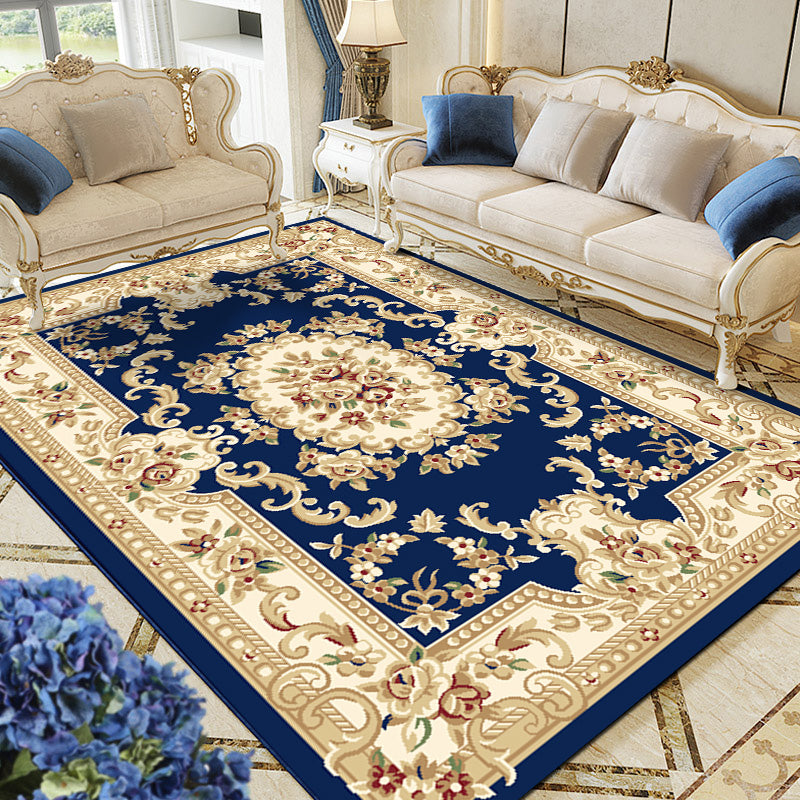 BowLift | Multicolored Living Room Carpet Olden Floral Pattern Carpet Polyester Easy Care Machine Washable Indoor Carpet