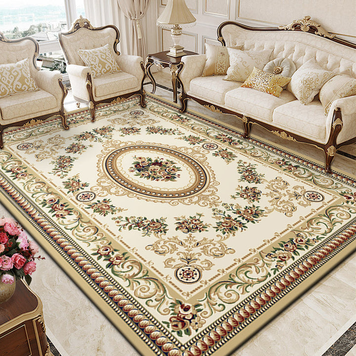 BowLift | Multicolored Living Room Carpet Olden Floral Pattern Carpet Polyester Easy Care Machine Washable Indoor Carpet