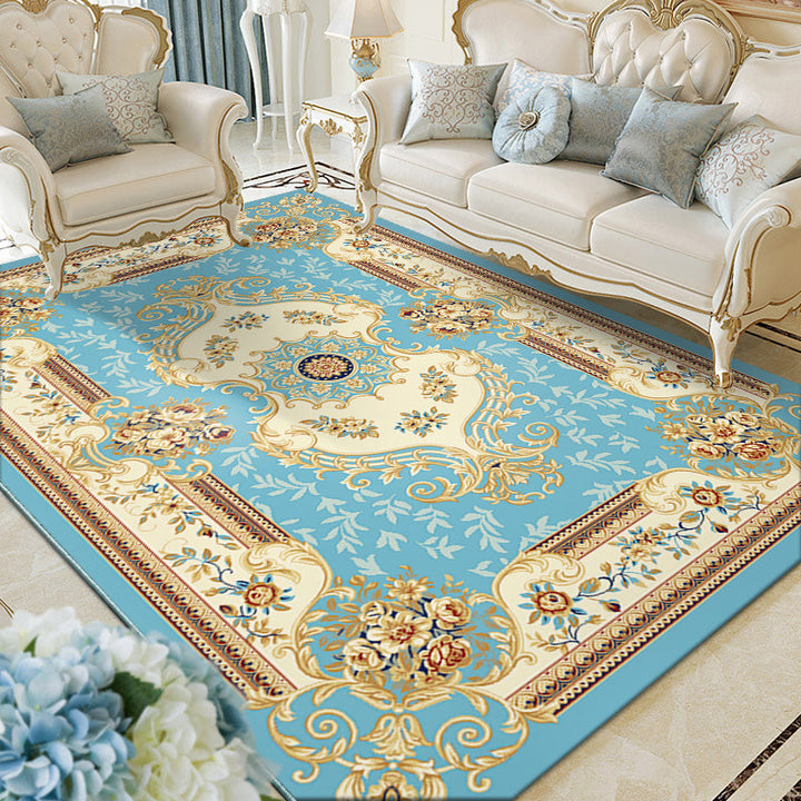 BowLift | Multicolored Living Room Carpet Olden Floral Pattern Carpet Polyester Easy Care Machine Washable Indoor Carpet