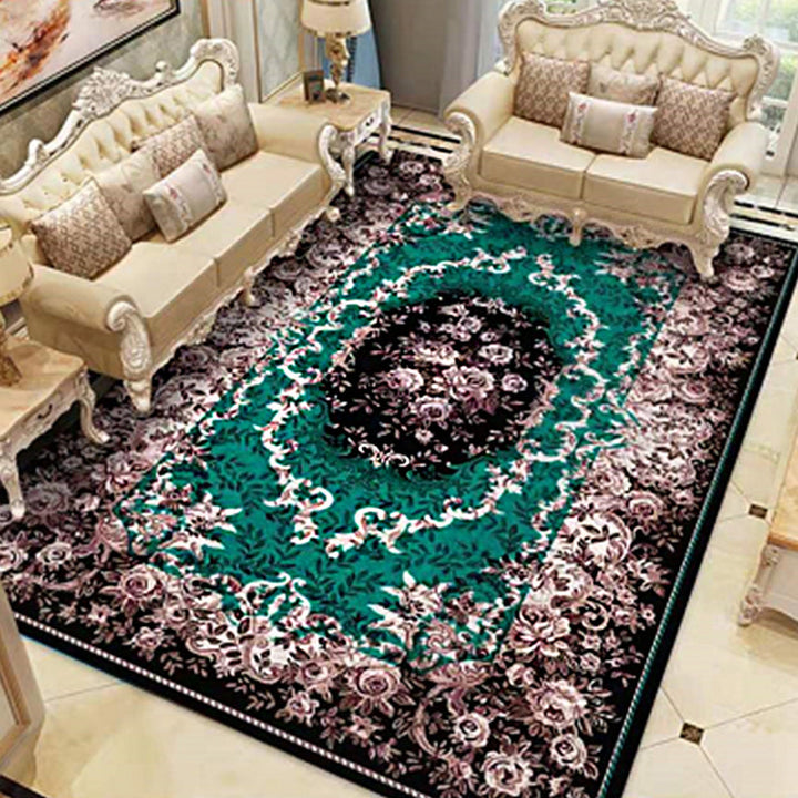 BowLift | Americana Home Rug Multicolored Printed Rug Polyester Non-Slip Backing Easy Care Rug