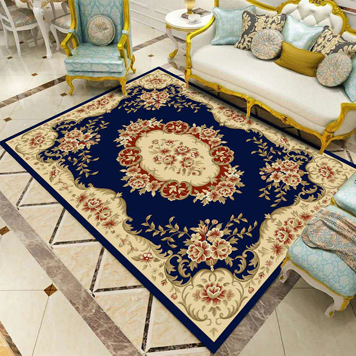 BowLift | Southwestern Living Room Rug Multicolored Floral Pattern Rug Polyester Pet-friendly Stain-resistant Area Rug