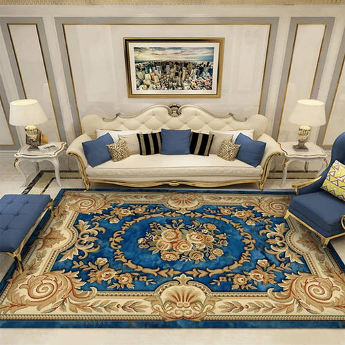 BowLift | Western Floral Printed Rug Multifunctional Polyester Rug Pet-friendly Non-slip Rug for Living Room