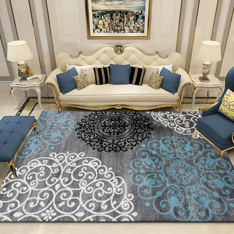 BowLift | Indian Living Room Rug Multicolored Geometric Pattern Indoor Rug Polyester Pet Friendly Washable Rug