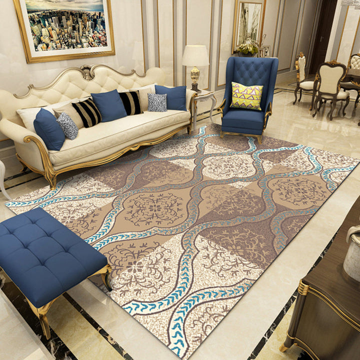 BowLift | Indian Living Room Rug Multicolored Geometric Pattern Indoor Rug Polyester Pet Friendly Washable Rug