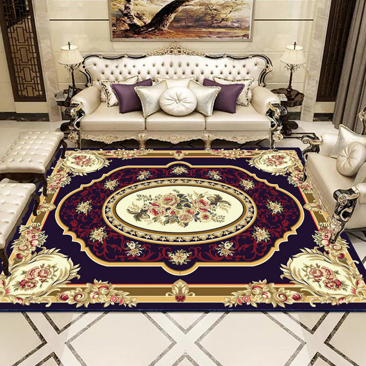 BowLift | Olden Floral patterned carpet multicolored synthetic area rug non-slip backing pet-friendly rug for the living room