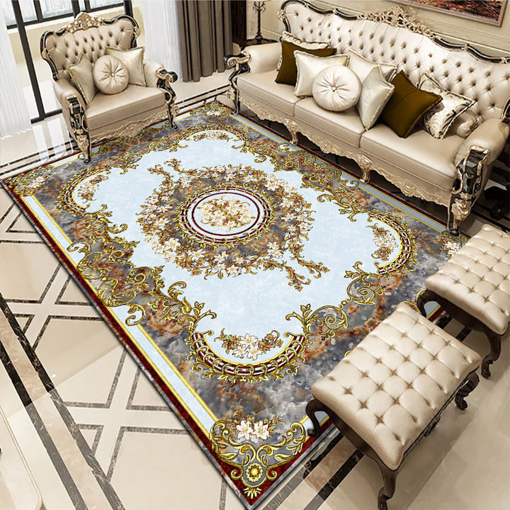 BowLift | Multicolored living room carpet American floral design carpet synthetic easy-care non-slip carpet