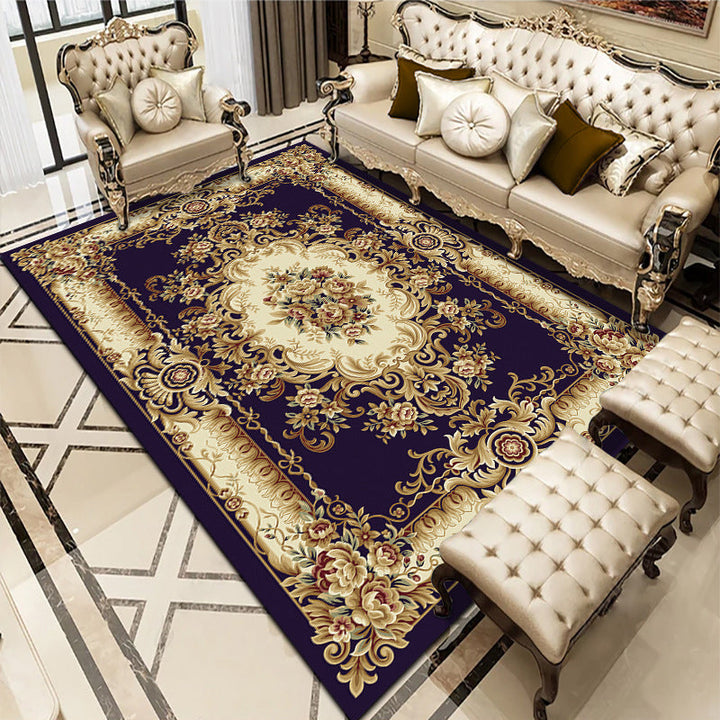 BowLift | Multicolored living room carpet American floral design carpet synthetic easy-care non-slip carpet