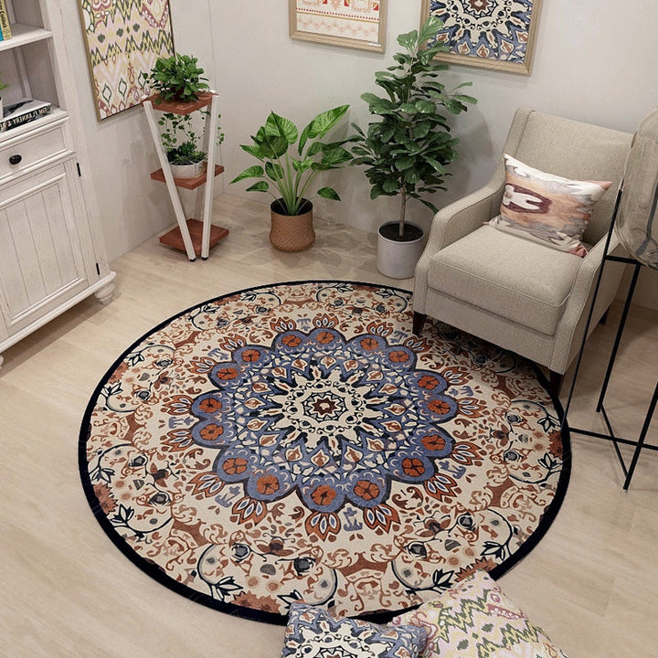 Classic Western Rug Multicolored Tribal Flower Pattern Rug Non-Slip Back Washable Rug for the Room | Bowlift