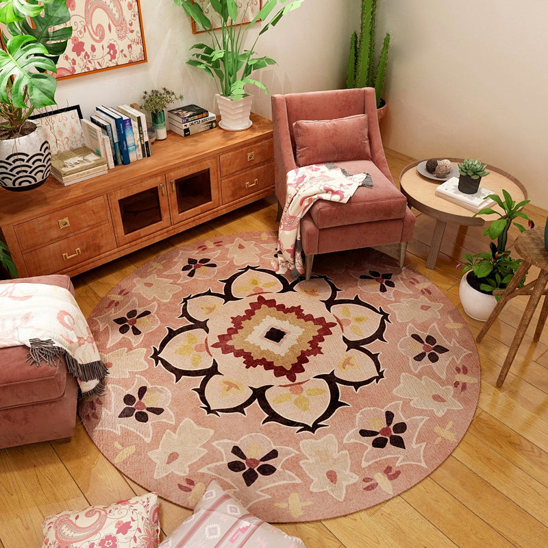 Classic Western Rug Multicolored Tribal Flower Pattern Rug Non-Slip Back Washable Rug for the Room | Bowlift