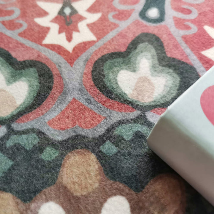Classic Western Rug Multicolored Tribal Flower Pattern Rug Non-Slip Back Washable Rug for the Room | Bowlift