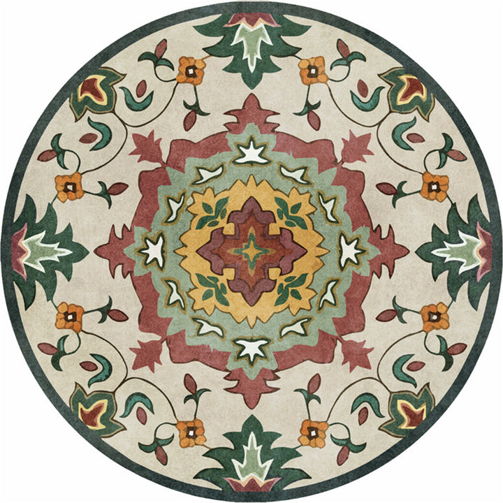 Classic Western Rug Multicolored Tribal Flower Pattern Rug Non-Slip Back Washable Rug for the Room | Bowlift