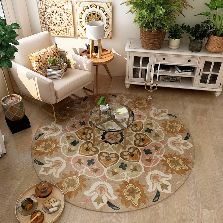 Classic Western Rug Multicolored Tribal Flower Pattern Rug Non-Slip Back Washable Rug for the Room | Bowlift