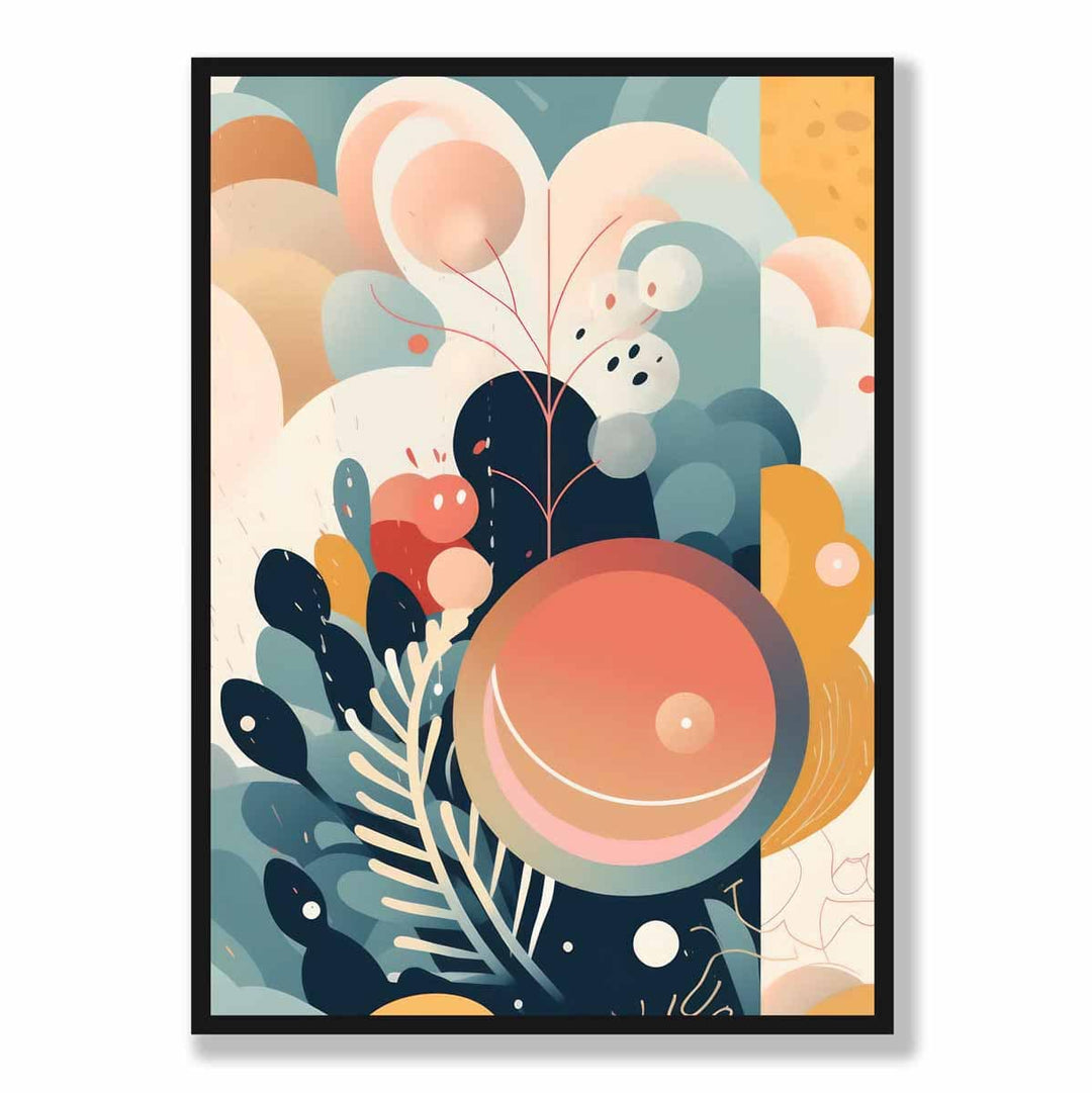 Abstract colorful pastel flower art print No. 2 | Bowlift