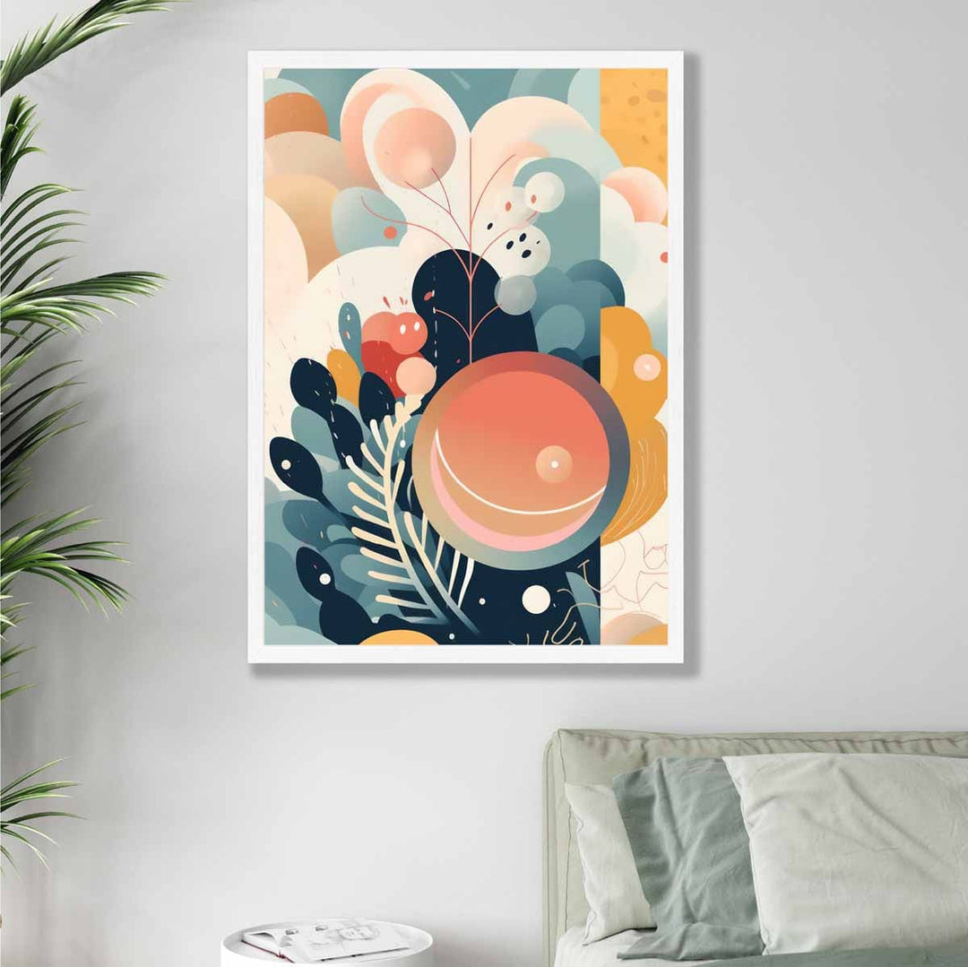Abstract colorful pastel flower art print No. 2 | Bowlift