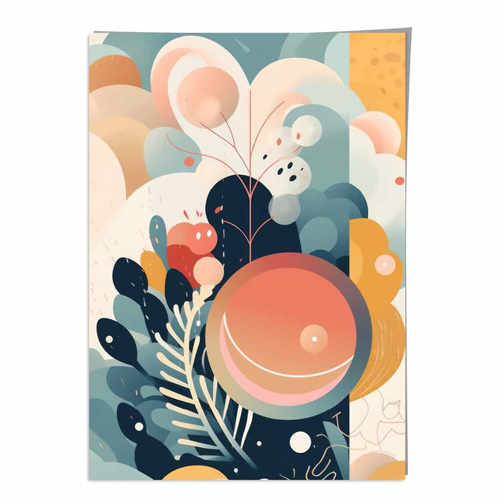 Abstract colorful pastel flower art print No. 2 | Bowlift