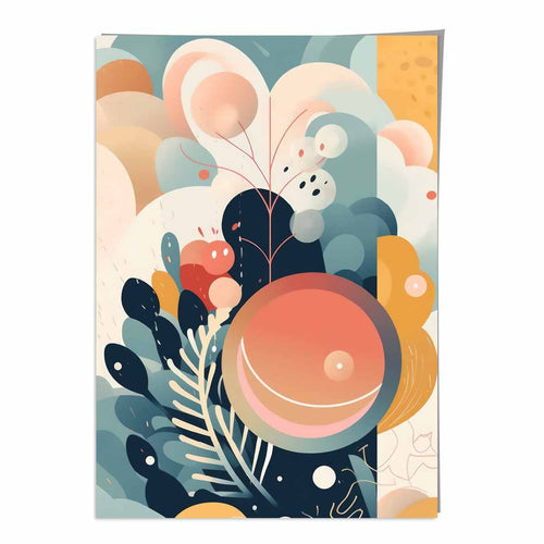 Abstract colorful pastel flower art print No. 2 | Bowlift