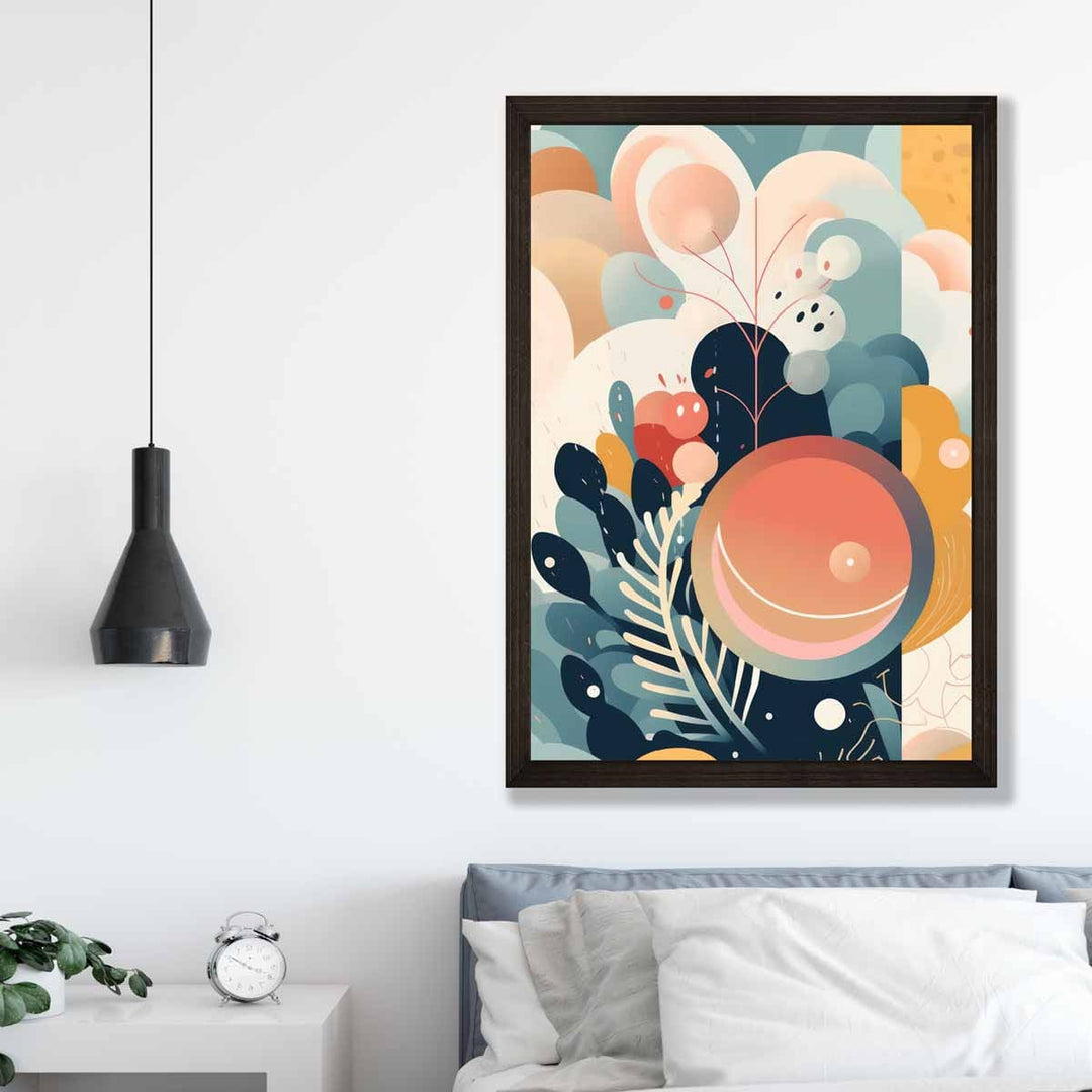 Abstract colorful pastel flower art print No. 2 | Bowlift