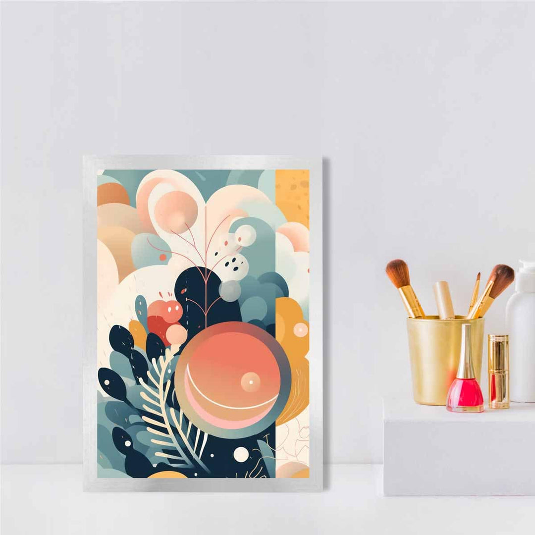 Abstract colorful pastel flower art print No. 2 | Bowlift