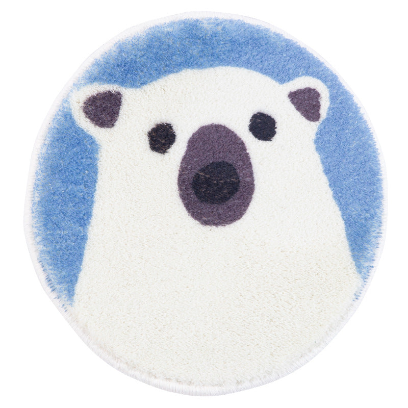 Round microfiber coasters with cute animal motifs and non-slip backing Bowlift