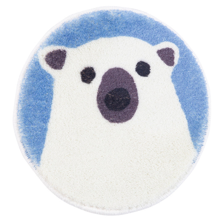Round microfiber coasters with cute animal motifs and non-slip backing Bowlift