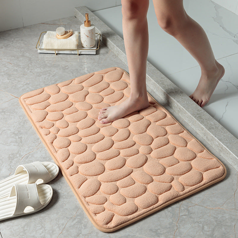 Textured Stone Pattern Bath Mat