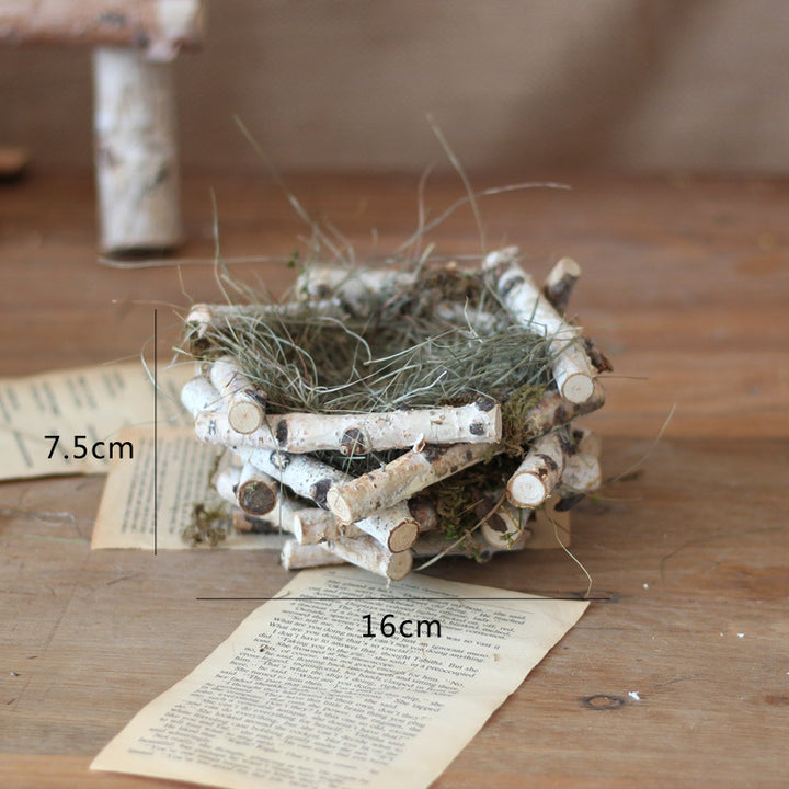 Decorative natural basket made of birch wood Bowlift