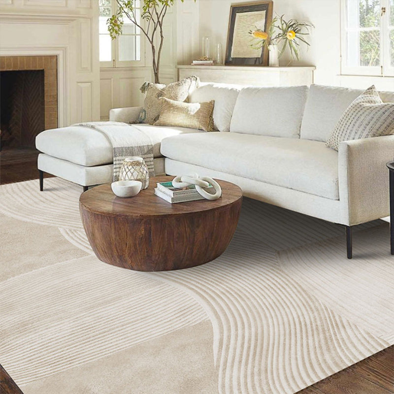 BowLift | Minimalist Decor Rug Multi Color Striped Area Rug Synthetic Pet Friendly Easy Care Carpet