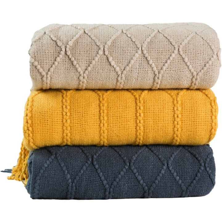 Ladies stylish throw blanket with textured design Bowlift