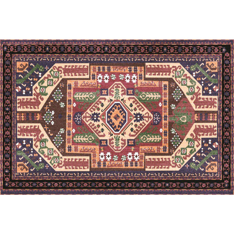 Boho-Chic Living Room Rug Multicolor Geometric Print Rug Polypropylene Machine Washable Non-Slip Back Rug | Bowlift